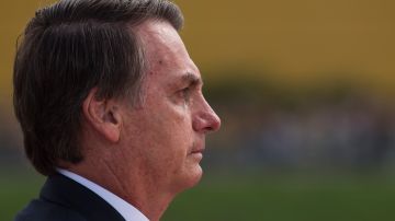 Newly sworn-in President of Brazil Jair Bolsonaro cries after the Presidential Inauguration Ceremony at National Congress on January 1, 2019 in Brasilia, Brazil. Photo by Bruna Prado/Getty Images
