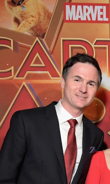 Directors Ryan Fleck, Anna Boden and actor Algenis Perez Soto attend premiere of 'Captain Marvel' on March 4, 2019 in Hollywood, California. Photo by Charley Gallay/Getty Images for Disney