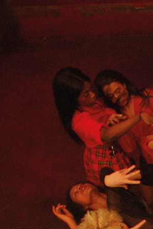 Sofia Boutella, Romain Guillermic, Souheila Yacoub, Kiddy Smile in 'Climax.' Photo by Couramiaud/Laurent Lufroy and Fabien Sarfati. Courtesy of A24