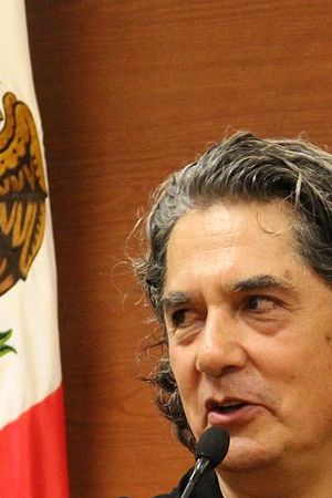 Armando Vega-Gil in the second International Colloquium “Nuevas narrativas mexicanas: desde la diversidad” in the ITESM-Campus in Mexico City. Creative Commons "Armando Vega Gil” by Angélica Martínez is licensed under CC BY 3.0.