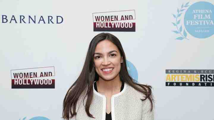 US Representative Alexandria Ocasio-Cortez attends the 2019 Athena Film Festival closing night film, Knock Down the House at the Diana Center at Barnard College on March 3, 2019 in New York City.  Photo by Lars Niki/Getty Images for The Athena Film Festival