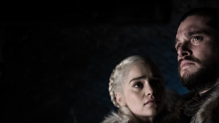 Emilia Clarke and Kit Harington. Photo by Helen Sloan/HBO