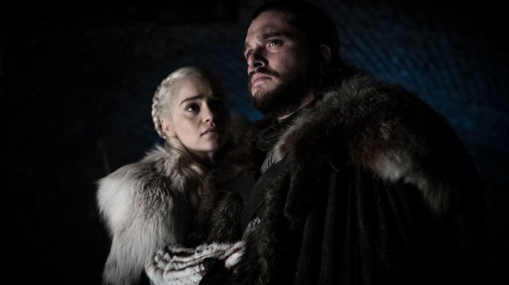 Emilia Clarke and Kit Harington. Photo by Helen Sloan/HBO