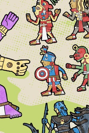 Art by Emmanuel Valtierra. Collage by Alan López for Remezcla