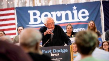 Democratic presidential candidate Sen. Bernie Sanders (I-VT) speaks during a town hall at the Fort Museum on May 4, 2019 in Fort Dodge, Iowa. Sanders has been campaigning in the state of Iowa for the past several days. Photo by Stephen Maturen/Getty Images