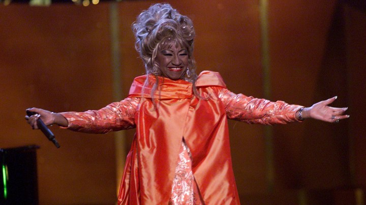 Celia Cruz performing at 'VH1 Divas Live' (Photo by Scott Gries/Getty Images)