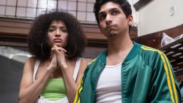 Indya Moore as Angel and Angel Bismark Curiel as Lil Papi in 'Pose' season 1. Photo by JoJo Whilden. Courtesy of FX
