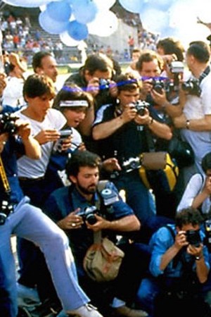 Diego Maradona on the day of his presentation in Naples. Photo by Alfredo Capozzi. Courtesy of HBO
