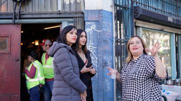 Mishel Prada, Melissa Barrera and Tanya Saracho on set of 'Vida' season 1. Courtesy of Starz