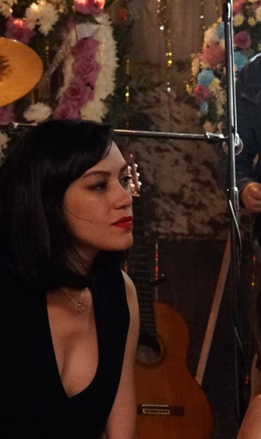 Mishel Prada, Melissa Barrera and Tanya Saracho on set of 'Vida' season 1. Courtesy of Starz
