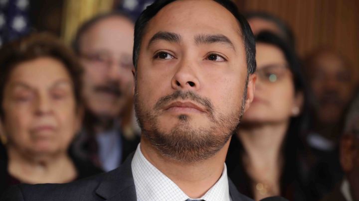 Rep. Joaquin Castro peaks during a news conference about the resolution he has sponsored to terminate President Donald Trump's emergency declaration February 25, 2019 in Washington, DC. Photo by Chip Somodevilla/Getty Images