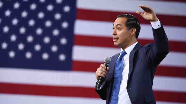 Democratic presidential candidate Julian Castro speaks at the National Forum on Wages and Working People: Creating an Economy That Works for All at Enclave on April 27, 2019 in Las Vegas, Nevada. Photo by Ethan Miller/Getty Images
