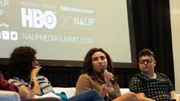 In-Queer-ies panel at 2019 NALIP Media Summit. Courtesy of NALIP