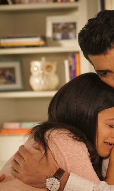 Gina Rodriguez as Jane and Justin Baldoni as Rafael in 'Jane The Virgin.' Photo by Kevin Estrada. Courtesy of The CW
