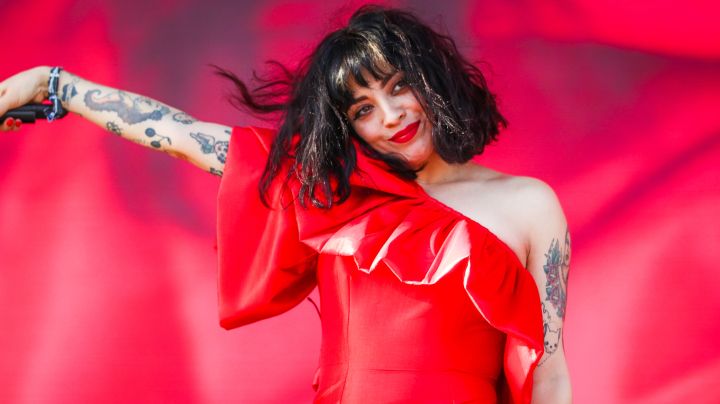 Mon Laferte performs on Coachella Stage during the 2019 Coachella Valley Music And Arts Festival (Photo by Rich Fury/Getty Images for Coachella)