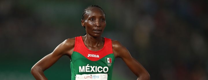 Risper Biyaki Gesabwa of Mexico looks on after Women's 10,000-meter final on Day 11 of Lima 2019 Pan American Games at Athletics Stadium of Villa Deportiva Nacional. Photo by Ezra Shaw/Getty Images