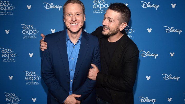 Alan Tudyk and Diego Luna took part in the Disney+ Showcase at Disney’s D23 EXPO 2019 in Anaheim, Calif. Photo by Alberto E. Rodriguez/Getty Images for Disney