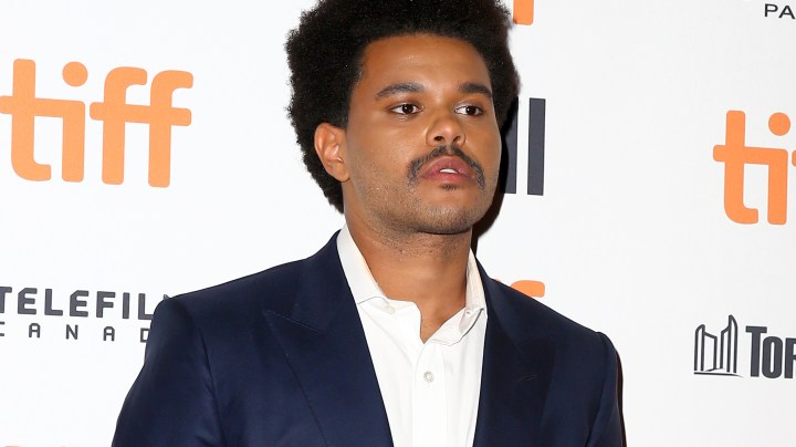 The Weeknd attends the "Uncut Gems"premiere during the 2019 Toronto International Film Festival at Princess of Wales Theatre (Photo by Tasos Katopodis/Getty Images)