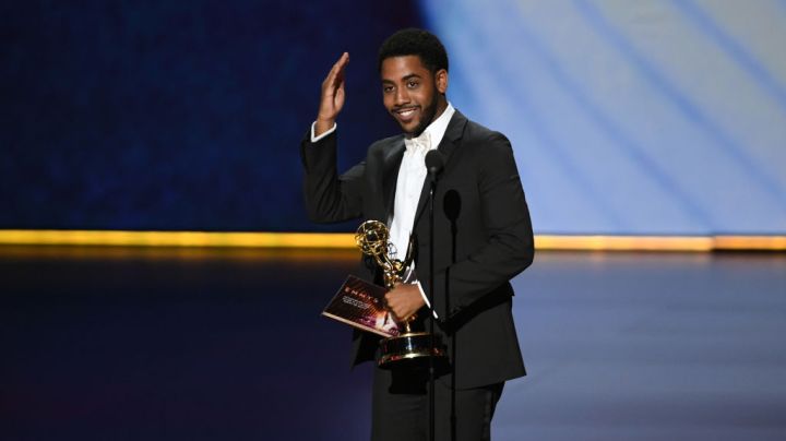 Jharrel Jerome accepts the Outstanding Lead Actor in a Limited Series or Movie award for 'When They See Us' onstage during the 71st Emmy Awards at Microsoft Theater on September 22, 2019 in Los Angeles, California. Photo by Kevin Winter/Getty Images