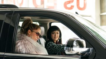 Jennifer Lopez and Constance Wu star in 'Hustlers.' Courtesy of STX Entertainment