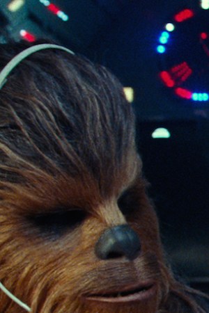 Joonas Suotamo is Chewbacca, Oscar Isaac is Poe Dameron, Daisy Ridley is Rey and John Boyega is Finn in 'Star Wars:  The Rides of Skywalker.' Courtesy of LucasFilm