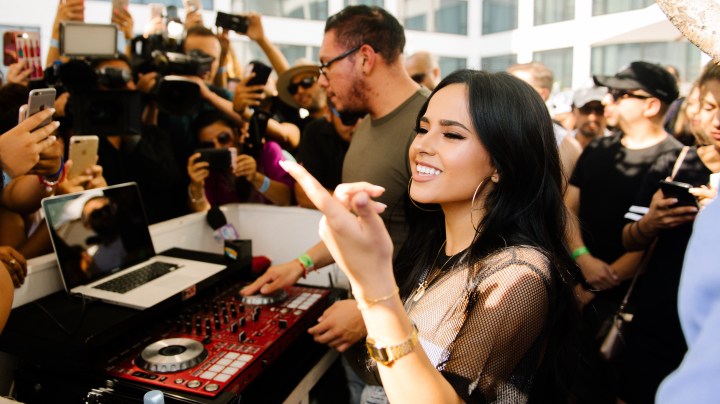 Becky G attends the MEGA 96.3FM Pool Party with Becky G at SkyBar at the Mondrian Photo by Matt Winkelmeyer/Getty Images