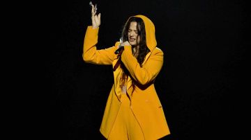 Rosalia performs onstage during the Latin Recording Academy's 2019 Person of the Year gala honoring Juanes at the Premier Ballroom at MGM Grand Hotel & Casino. Photo by David Becker/Getty Images for LARAS