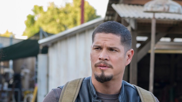 JD Pardo as EZ Reyes, Clayton Cardenas as Angel Reyes in 'Mayans M.C.' Season 2, Episode 5. Photo by Prashant Gupta. Courtesy of FX