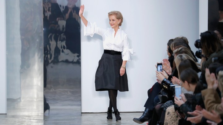 Designer Carolina Herrera walks the runway for the Carolina Herrera collection during New York Fashion Week: The Shows on February 13, 2017 in New York City. Photo by JP Yim/Getty Images