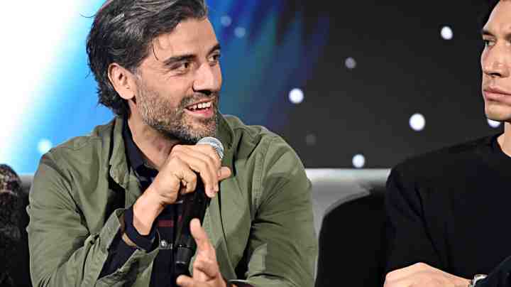 Oscar Isaac and Adam Driver at global press conference for 'Star Wars: The Rise of Skywalker' at Pasadena Convention Center. Photo by Alberto E. Rodriguez/Getty Images for Disney)