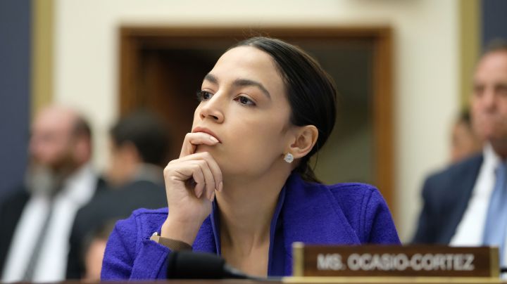 Rep. Alexandria Ocasio-Cortez (D-NY) listens during a House Financial Services Committee hearing on April 10, 2019 in Washington, DC. Photo by Alex Wroblewski/Getty Images