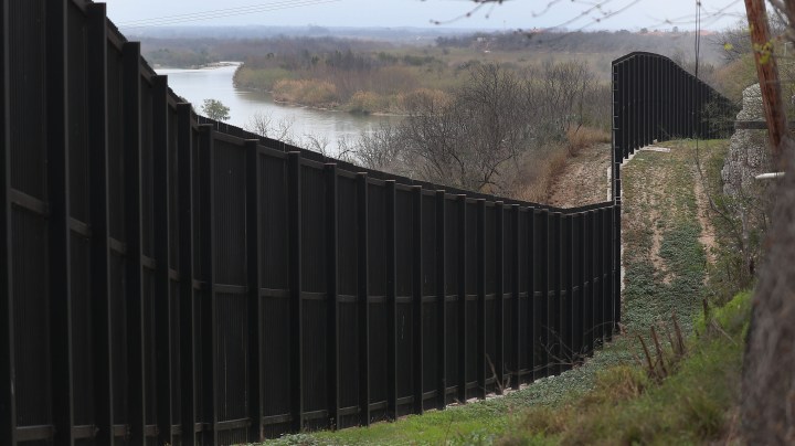 A border fence is seen near the Rio Grande, which marks the boundary between Mexico and the United States on February 09, 2019 in Eagle Pass, Texas. Photo by Joe Raedle/Getty Images