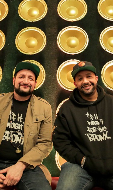 Chef Leonardo Marino and owner Alfredo Anguiera in Beatstro located in the Bronx, NY. Photo by Itzel Alejandra Martinez for Remezcla