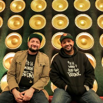 Chef Leonardo Marino and owner Alfredo Anguiera in Beatstro located in the Bronx, NY. Photo by Itzel Alejandra Martinez for Remezcla