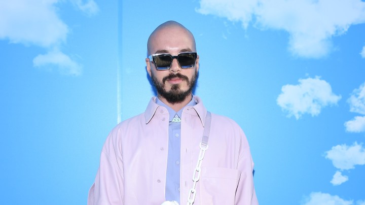 J Balvin attends the Louis Vuitton Menswear Fall/Winter 2020-2021 show as part of Paris Fashion Week. Photo by Pascal Le Segretain/Getty Images