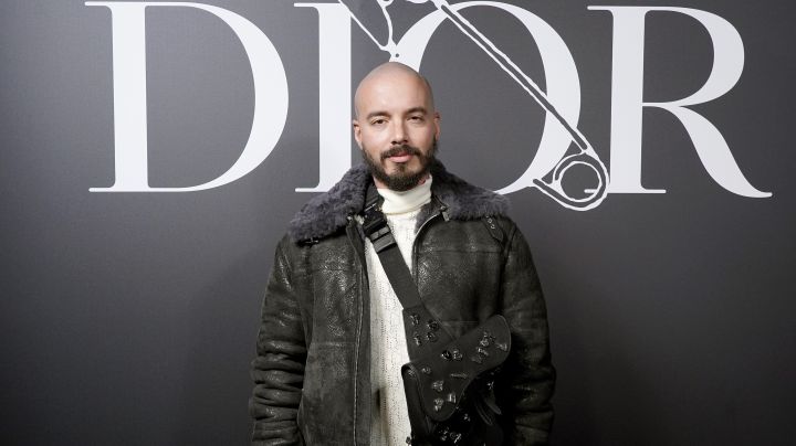 J Balvin attends the Dior Homme Menswear Fall/Winter 2020-2021 show as part of Paris Fashion Week. Photo by Francois Durand for Dior/Getty Images