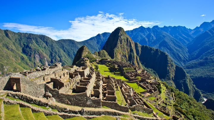 Machu Picchu is a 15th-century Inca site located 2,430 metres above sea level on a mountain ridge above the Urubamba Valley in Peru. Photo by Kelly Cheng Travel Photography / Getty Images