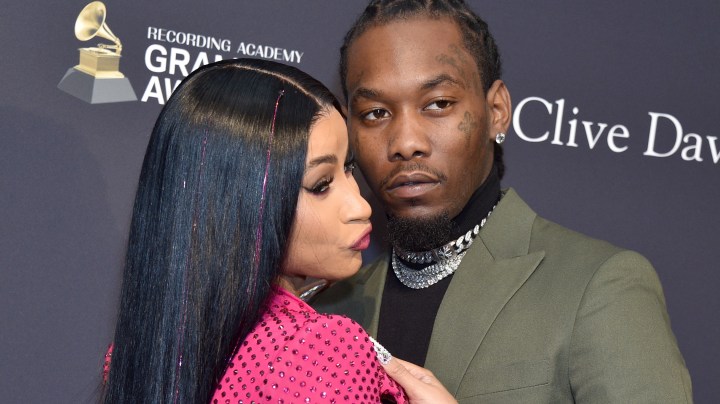 Cardi B and Offset attend the Pre-GRAMMY Gala and GRAMMY Salute to Industry Icons. Photo by Gregg DeGuire/Getty Images for The Recording Academy