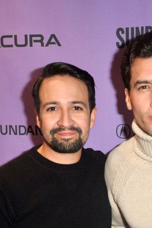 Lin-Manuel Miranda, Director John James and Luis A. Miranda, Jr. attend the 2020 Sundance Film Festival - "Siempre Luis" Premiere. Photo by Jerod Harris/Getty Images.