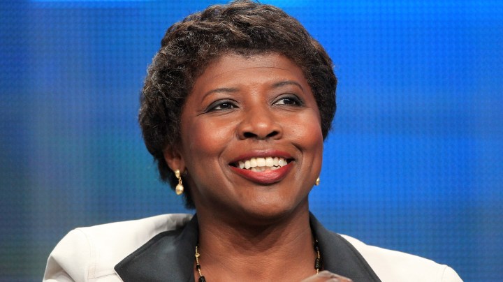 Gwen Ifill speaks onstage at the 'PBS Election Coverage' panel during day 2 of the PBS portion of the 2012 Summer TCA Tour held at the Beverly Hilton Hotel on July 22, 2012 in Los Angeles, California.  Photo by Frederick M. Brown/Getty Images