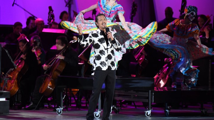 Benjamin Bratt sings in 'A Celebration of the Music from Coco.' Courtesy of Disney+.