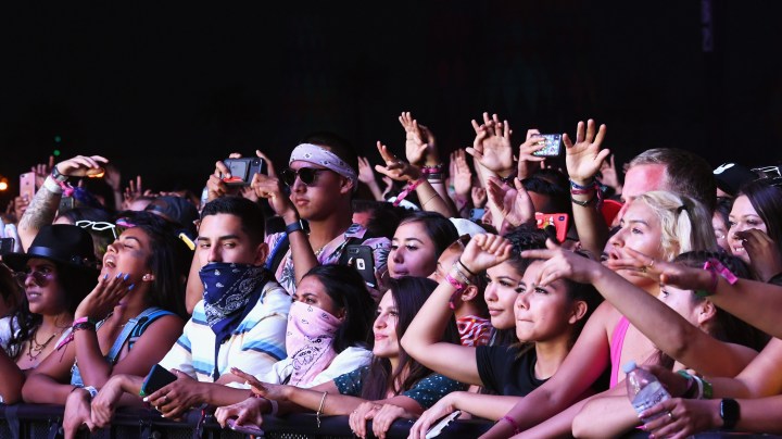 Festivalgoers watch Zedd perform at Coachella Stage during the 2019 Coachella Valley Music And Arts Festival on April 21, 2019 in Indio, California. Photo by Kevin Winter/Getty Images