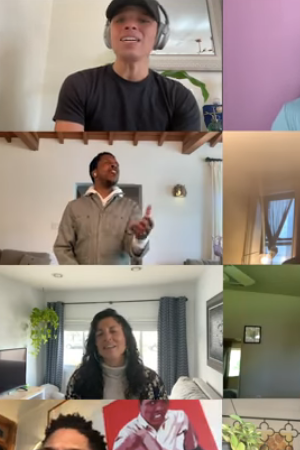 Screengrab of Zoom Surprise: Some Good News with John Krasinski.