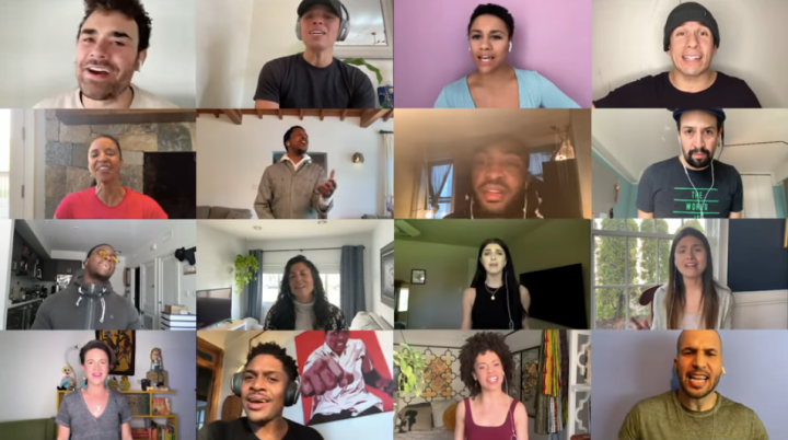 Screengrab of Zoom Surprise: Some Good News with John Krasinski.