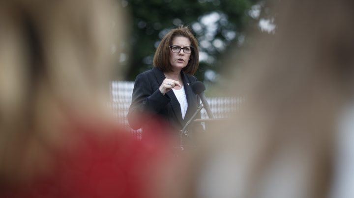 Senator Catherine Cortez Masto (D-NV) delivers remarks during a press conference with Democratic Lawmakers on gun violence along the east front of the U.S. Capitol on June 20, 2019 in Washington, DC. Photo by Tom Brenner/Getty Images