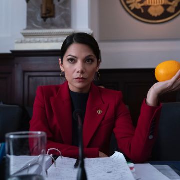 Ginger Gonzaga as AYC in 'Space Force.' Photo credit: Aaron Epstein. Courtesy of Netflix.