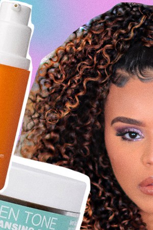 Franchelli Rodriguez and an assortment of products. Art by Stephany Torres for Remezcla