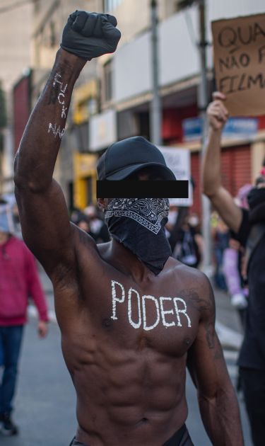 Demonstrators march in a Black Lives Matter protest at Largo da Batata on June 7, 2020 in Sao Paulo, Brazil. Photo by Victor Moriyama/Getty Images