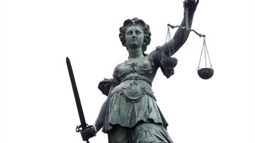300 year old statue on Frankfurts Roemer Square named Justicia. Getty Images