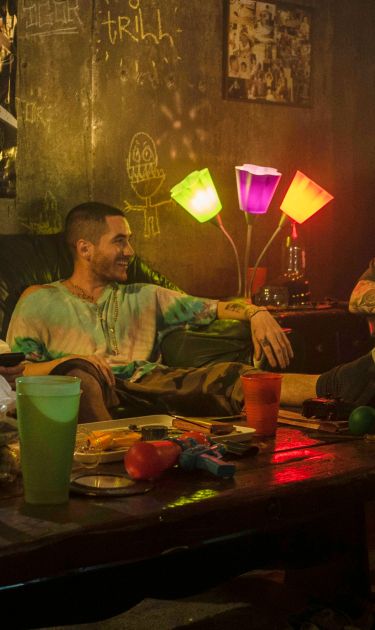 Igor (Moises Arias), Oscar (Ricky Velez) and Scott Carlin (Pete Davidson) in 'The King of Staten Island,' directed by Judd Apatow. Courtesy of Universal Pictures.
